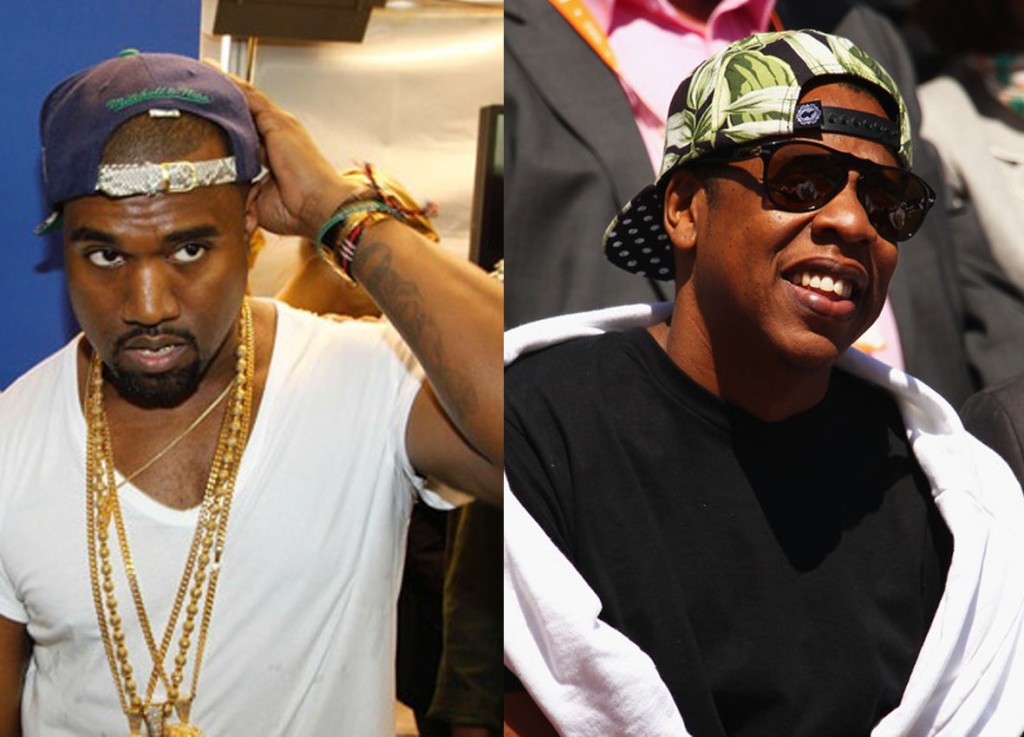 Os rappers Kanye West e Jay-Z ditam tendência em bonés